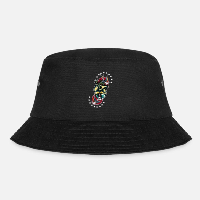 Herz schluckt - Bucket Hat - Schwarz