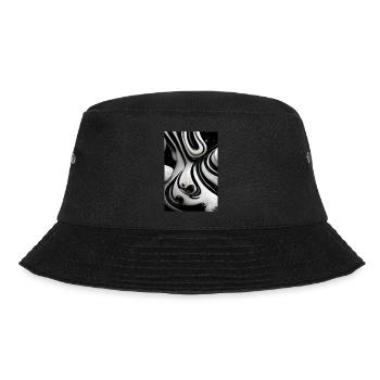 Black and White Liquids - Bucket Hat - Schwarz - Vorne - Lela (165cm)