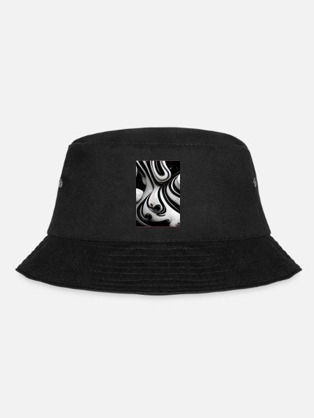 Black and White Liquids - Bucket Hat - Schwarz
