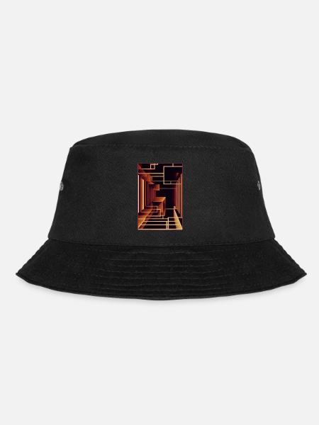 Abstract Minimalism - Bucket Hat - Schwarz