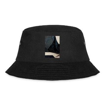 Abstract Black White - Bucket Hat - Schwarz - Vorne - Lela (165cm)