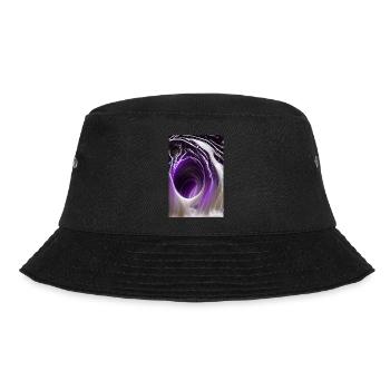 Lila Abstrakt Art - Bucket Hat - Schwarz - Vorne - Lela (165cm)