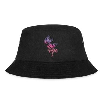 Monarch Schmetterling Skizze Grafik Schmetterling Liebhaber - Bucket Hat - Schwarz - Vorne - Lela (165cm)