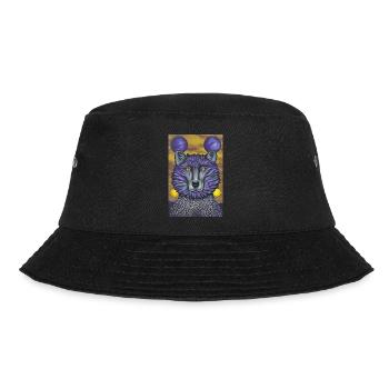 Wolf mit Mond - Bucket Hat - Schwarz - Vorne - Lela (165cm)