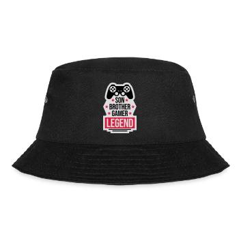 son brother gamer legend - Bucket Hat - Schwarz - Vorne - Lela (165cm)