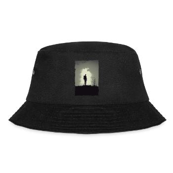 Zombie Illustration Minimalistisches Design - Bucket Hat - Schwarz - Vorne - Lela (165cm)