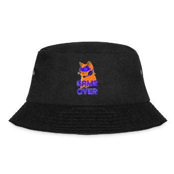 GAMER CAT - Game over - Gaming - Katze - Bucket Hat - Schwarz - Vorne - Lela (165cm)