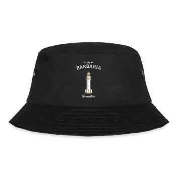 Formentera, Kultiger Leuchtturm Cap de Barbaria, - Bucket Hat - Schwarz - Vorne - Lela (165cm)