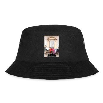 Fenster mit Wäscheleine - Bucket Hat - Schwarz - Vorne - Lela (165cm)