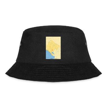 Montenegro Map Map - Bucket Hat - black - Front - Lela (165cm)