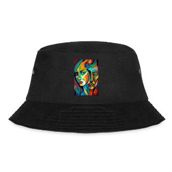 Transformation zweier Individuen - Bucket Hat - Schwarz - Vorne - Lela (165cm)