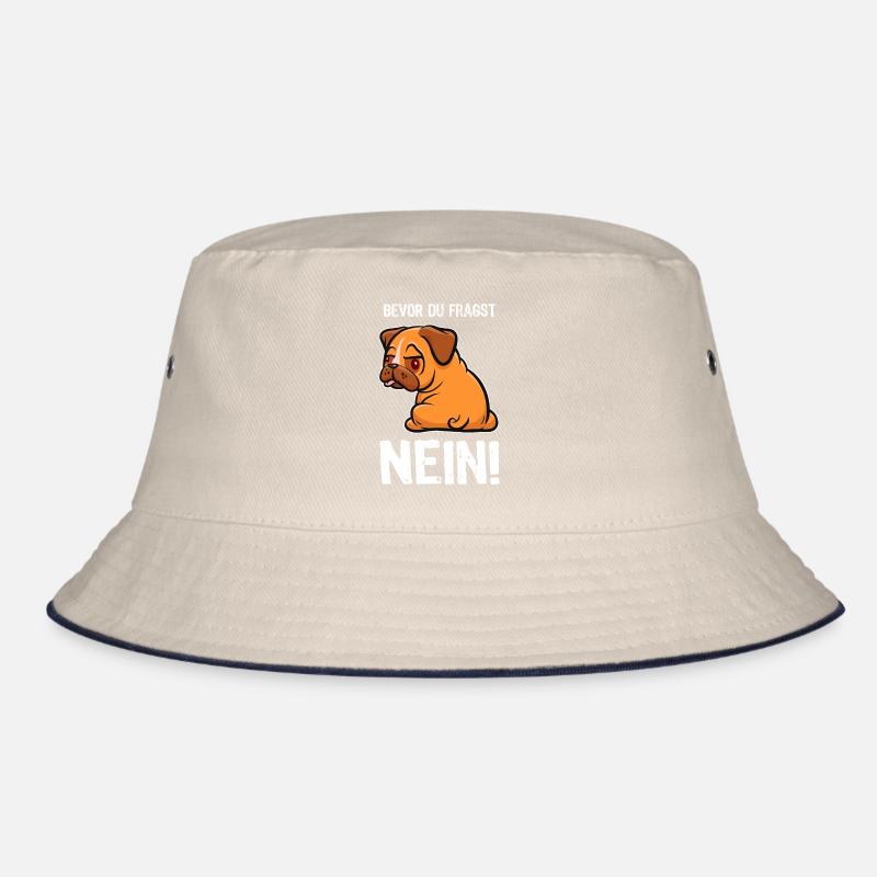 Bevor du fragst - Nein! - Mops - Spruch Bucket Hat