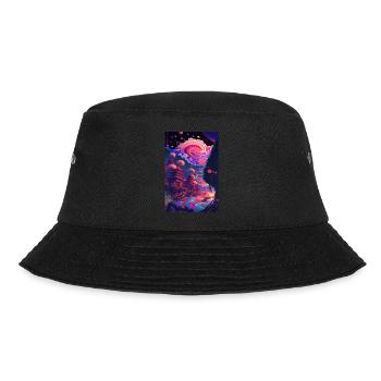 Temple fantasy universe, Japanese village - Bucket Hat - black - Front - Lela (165cm)