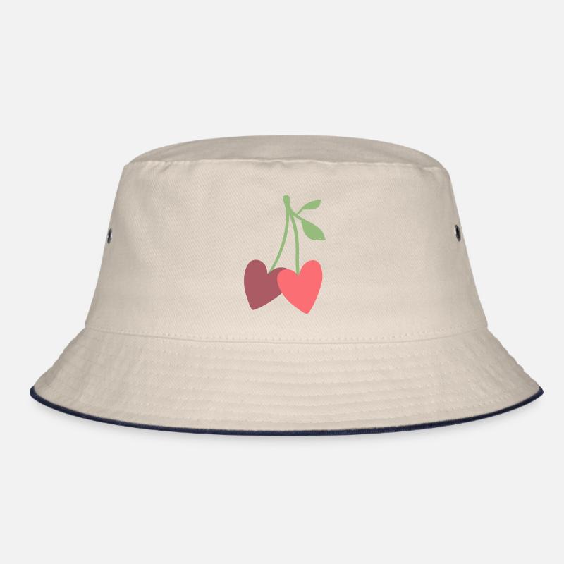 cherry heart Bucket Hat