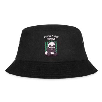 Ich spreche fließend Sarkasmus lustige Freunde Hum - Bucket Hat - Schwarz - Vorne - Lela (165cm)
