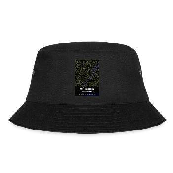 München Straßename Stadtplan - Bucket Hat - Schwarz - Vorne - Lela (165cm)