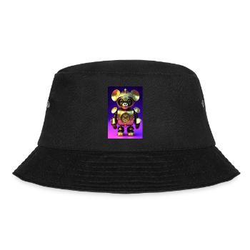 Cute Clockwork Baby Monkey Android - Bucket Hat - black - Front - Lela (165cm)