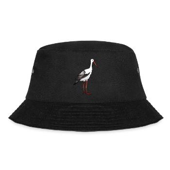 Stork bird - Bucket Hat - black - Front - Lela (165cm)