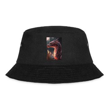 Ein Drache - Bucket Hat - Schwarz - Vorne - Lela (165cm)