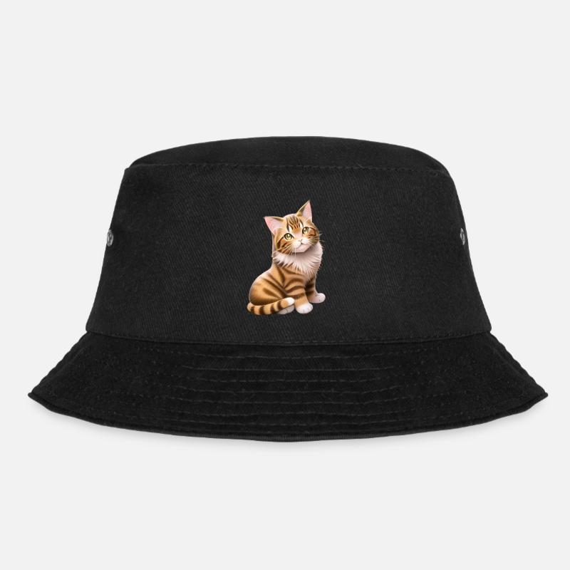 Die rote Katze - Bucket Hat - Schwarz