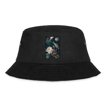 Blumen Gemälde 1 - Bucket Hat - Schwarz - Vorne - Lela (165cm)
