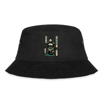 Panda in samurai armor in ukiyo-e style - Bucket Hat - black - Front - Lela (165cm)