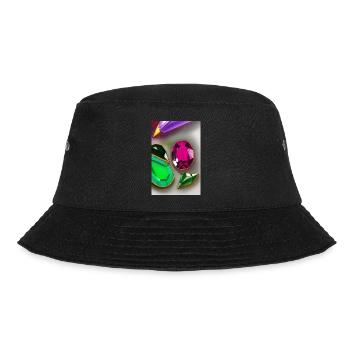 Bunte Edelsteine - Bucket Hat - Schwarz - Vorne - Lela (165cm)