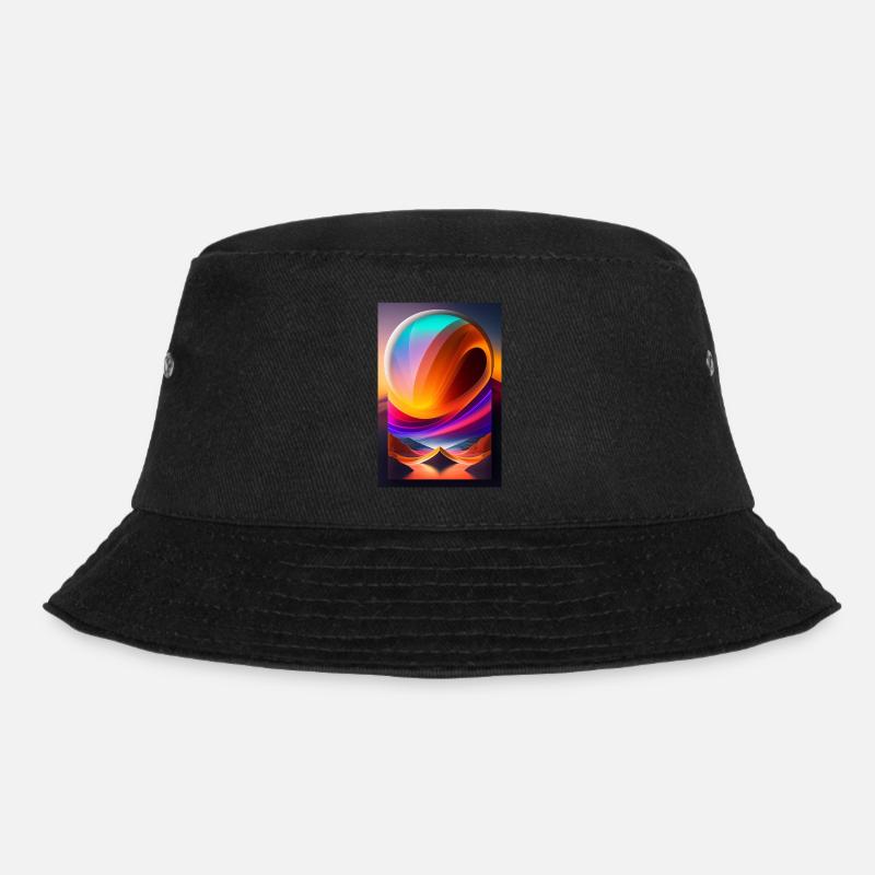 Bunte Kugel - Bucket Hat - Schwarz