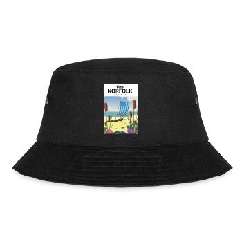 Norfolk Seaside Travel Poster - Bucket Hat - Schwarz - Vorne - Lela (165cm)
