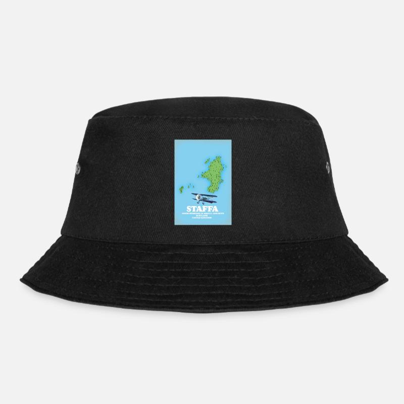 Carte de Staffa Scotland - Bob - noir