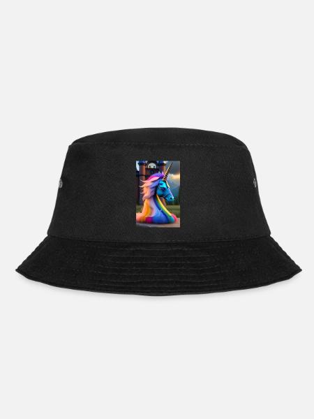 Fantasie Einhorn - Bucket Hat - Schwarz