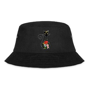Cat - Bucket Hat - black - Front - Lela (165cm)