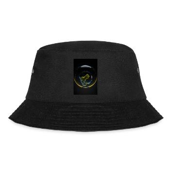Wolken in einer Blase gelb 1 - Bucket Hat - Schwarz - Vorne - Lela (165cm)
