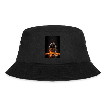Tropfen orange 4 - Bucket Hat - Schwarz - Vorne - Lela (165cm)