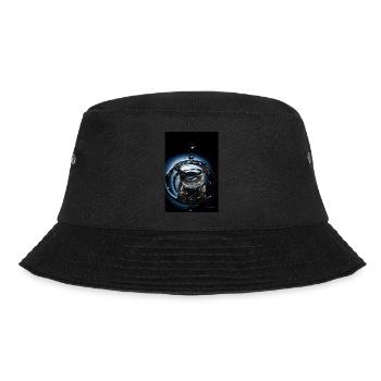 Tropfen chrome 5 - Bucket Hat - Schwarz - Vorne - Lela (165cm)
