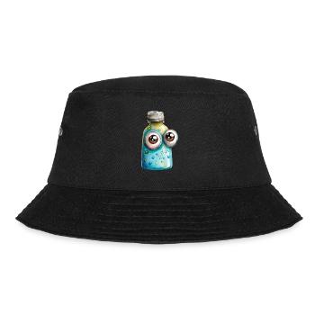 Bottle of water watercolors - Bucket Hat - black - Front - Lela (165cm)