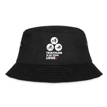 Ich Liebe Triathlon - Bucket Hat - Schwarz - Vorne - Lela (165cm)