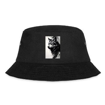 Wölfin - Bucket Hat - Schwarz - Vorne - Lela (165cm)