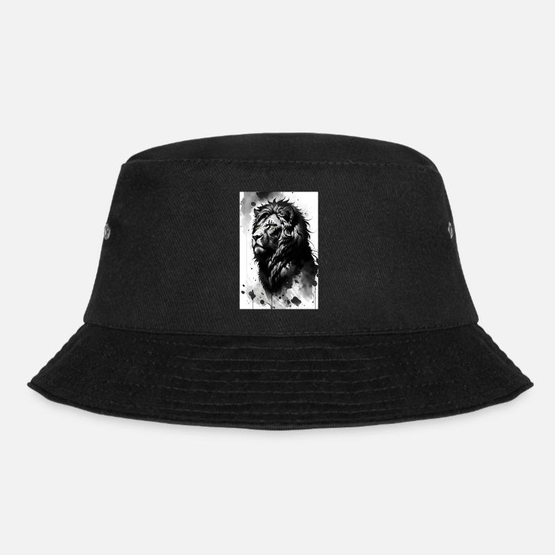 Löwe - Bucket Hat - Schwarz