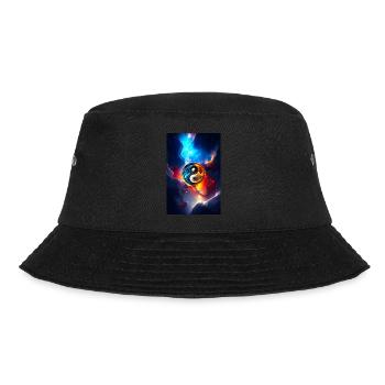 Yin Yang 2 - Bucket Hat - Schwarz - Vorne - Lela (165cm)