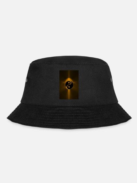 Yin Yang orange 1 - Bucket Hat - black