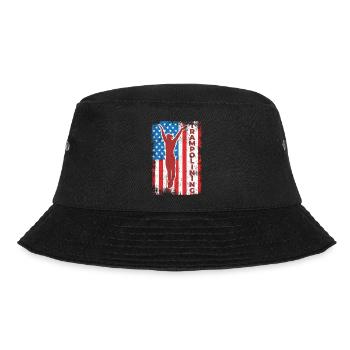 Trampoline jumping USA flag - Bucket Hat - black - Front - Lela (165cm)