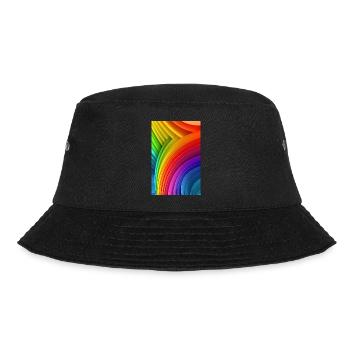 Rainbow Reverie: Impression colorée LGTBQ + Pattern Art - Bob - noir - Devant - Lela (165cm)