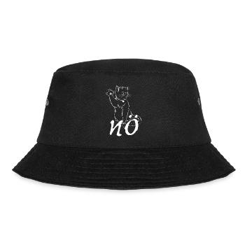 Heute nicht Nö Katze Geschenk - Bucket Hat - Schwarz - Vorne - Lela (165cm)
