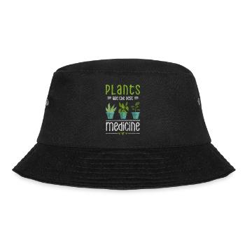 Heilkräuter Heilung Heiler Arzt - Bucket Hat - Schwarz - Vorne - Lela (165cm)