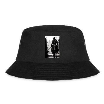 Samurai Black and White Design - Bucket Hat - black - Front - Lela (165cm)