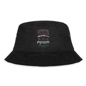 college student joke funny sayings pc quote admin - Bucket Hat - Schwarz - Vorne - Lela (165cm)