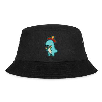 hugadino Dino aus Mexiko, süßer Dinosaurier - Bucket Hat - Schwarz - Vorne - Lela (165cm)