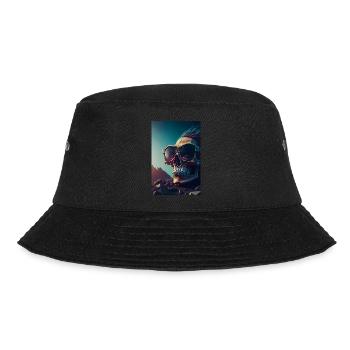 Totenkopf-Sonnenbrille! Einzigartiger Stil, origineller Humor - Bucket Hat - Schwarz - Vorne - Lela (165cm)