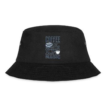 Kaffee Das Schwarze Wunder - Bucket Hat - Schwarz - Vorne - Lela (165cm)